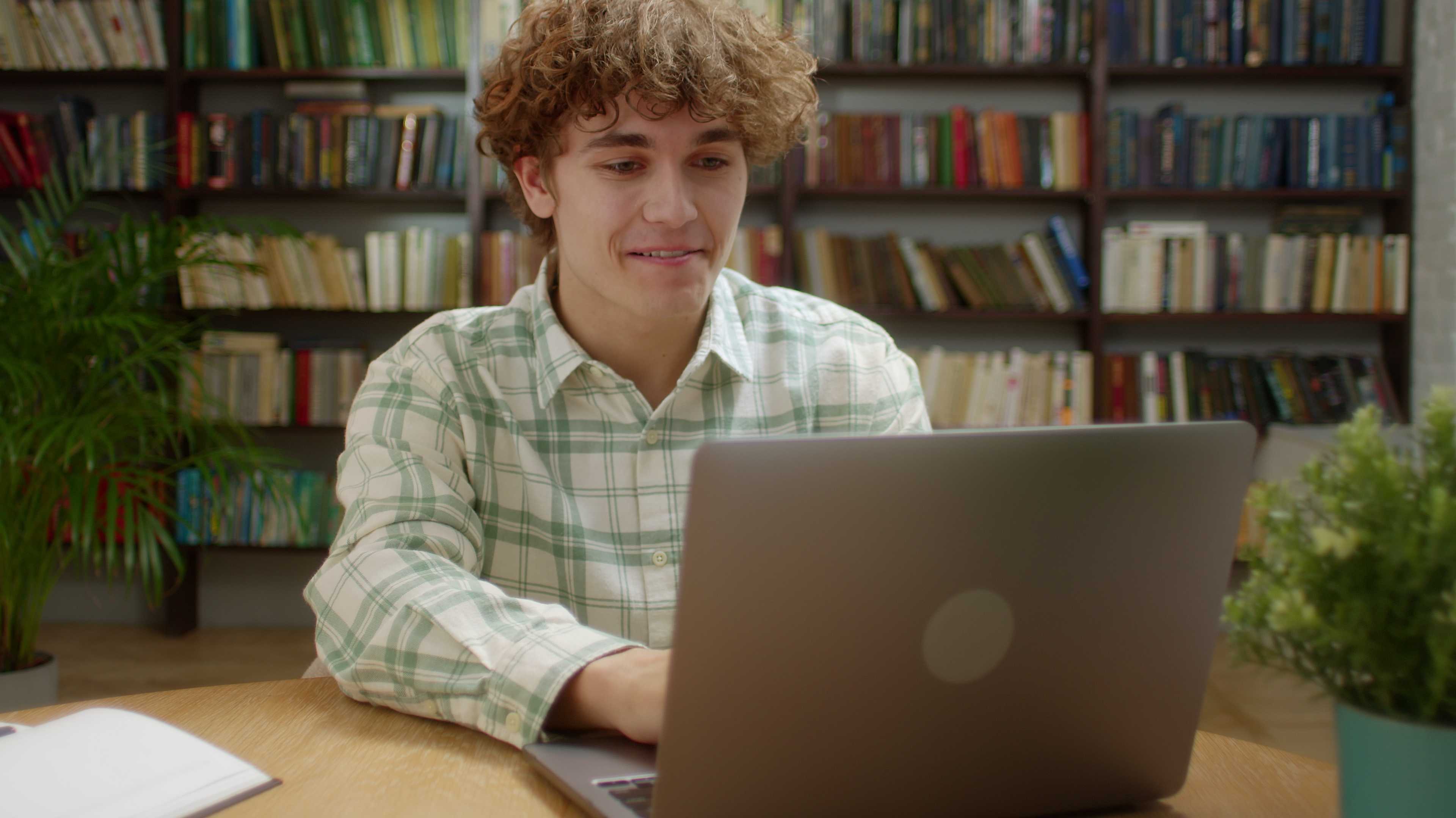 Student studying